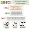 image:imageMr Pen Assorted Binder Clips Paper Clips Rubber BandsBlack  Silver  Beige