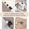 image:imageMr Pen Assorted Binder Clips Paper Clips Rubber BandsBlack  Silver  Beige