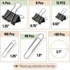 image:imageMr Pen Assorted Binder Clips Paper Clips Rubber BandsBlack  Silver  Beige