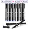 image:imageMr Pen Black Felt Tip Pens Fine Point 6 Pack Fast Drying No Smear  Bible Journaling Pens No BleedThrough for Planners Sketching WritingBlack  Blue
