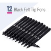 image:imageMr Pen Black Felt Tip Pens Fine Point 6 Pack Fast Drying No Smear  Bible Journaling Pens No BleedThrough for Planners Sketching WritingBlack