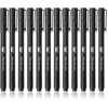image:imageMr Pen Black Felt Tip Pens Fine Point 6 Pack Fast Drying No Smear  Bible Journaling Pens No BleedThrough for Planners Sketching WritingBlack