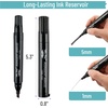 image:imageMr Pen Black Permanent Markers 8 Pack Thick Markers  Chisel Tip Permanent Marker Chisel Tip Black Marker