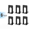 image:imageMr Pen Book Ends Black 4 Pack Heavy Duty Metal Bookends for Shelves  Book Holders for Shelves Metal BookendsBlack