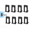 image:imageMr Pen Book Ends Black 4 Pack Heavy Duty Metal Bookends for Shelves  Book Holders for Shelves Metal BookendsBlack