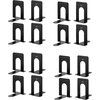 image:imageMr Pen Book Ends Black 4 Pack Heavy Duty Metal Bookends for Shelves  Book Holders for Shelves Metal BookendsBlack
