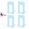 image:imageMr Pen Book Ends Black 4 Pack Heavy Duty Metal Bookends for Shelves  Book Holders for Shelves Metal BookendsLight Blue