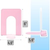 image:imageMr Pen Book Ends Black 4 Pack Heavy Duty Metal Bookends for Shelves  Book Holders for Shelves Metal BookendsLight Pink