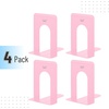 image:imageMr Pen Book Ends Black 4 Pack Heavy Duty Metal Bookends for Shelves  Book Holders for Shelves Metal BookendsLight Pink
