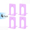 image:imageMr Pen Book Ends Black 4 Pack Heavy Duty Metal Bookends for Shelves  Book Holders for Shelves Metal BookendsPurple