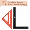 image:imageMr Pen Carpenter Square Set 2 Pack  7 Inch Rafter Square amp 12 Inch Framing Square Woodworking Measuring Tools for Carpentry Framing Roofing Layout