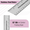 image:imageMr Pen Center Finding Ruler 1 Pack 12 Inch 30cm Stainless Steel  Imperial amp Metric Measurements Zero Centering Ruler 12 Inch