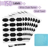 image:imageMr Pen Chalkboard Labels 200 pcs Assorted Shapes  Waterproof Reusable Blackboard Stickers with 1 Erasable Liquid Chalk Marker for Mason Jars150 pcs