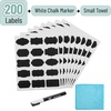 image:imageMr Pen Chalkboard Labels 200 pcs Assorted Shapes  Waterproof Reusable Blackboard Stickers with 1 Erasable Liquid Chalk Marker for Mason Jars200 pcs