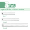 image:imageMr Pen Clear Ruler Set 3 Pack 6 8 and 12 Inch EasytoRead Markings  ScratchResistant Design Durable Plastic Rulers for Crafting Office amp School School Supplies