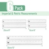 image:imageMr Pen Clear Ruler Set 6 Pack 6 8 and 12 Metric amp Imperial  Plastic Ruler Transparent Measuring tools