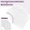 image:imageMr Pen Clear Sheet Protectors with Tabs 85x11 Inches 8 Tabs 4 Sets  Durable Clear Plastic Dividers for 3 Ring Binders Insertable Index Page Divider with Multicolor TabsMorandi