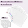 image:imageMr Pen Clear Sheet Protectors with Tabs 85x11 Inches 8 Tabs 4 Sets  Durable Clear Plastic Dividers for 3 Ring Binders Insertable Index Page Divider with Multicolor TabsMorandi