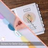 image:imageMr Pen Clear Sheet Protectors with Tabs 85x11 Inches 8 Tabs 4 Sets  Durable Clear Plastic Dividers for 3 Ring Binders Insertable Index Page Divider with Multicolor TabsCandy