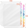 image:imageMr Pen Clear Sheet Protectors with Tabs 85x11 Inches 8 Tabs 4 Sets  Durable Clear Plastic Dividers for 3 Ring Binders Insertable Index Page Divider with Multicolor TabsCandy