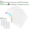 image:imageMr Pen Clear Sheet Protectors with Tabs 85x11 Inches 8 Tabs 4 Sets  Durable Clear Plastic Dividers for 3 Ring Binders Insertable Index Page Divider with Multicolor TabsPastel