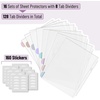 image:imageMr Pen Clear Sheet Protectors with Tabs 85x11 Inches 8 Tabs 4 Sets  Durable Clear Plastic Dividers for 3 Ring Binders Insertable Index Page Divider with Multicolor TabsMorandi