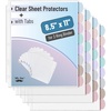image:imageMr Pen Clear Sheet Protectors with Tabs 85x11 Inches 8 Tabs 4 Sets  Durable Clear Plastic Dividers for 3 Ring Binders Insertable Index Page Divider with Multicolor TabsMorandi