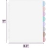 image:imageMr Pen Clear Sheet Protectors with Tabs 85x11 Inches 8 Tabs 4 Sets  Durable Clear Plastic Dividers for 3 Ring Binders Insertable Index Page Divider with Multicolor TabsMorandi