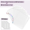 image:imageMr Pen Clear Sheet Protectors with Tabs 85x11 Inches 8 Tabs 4 Sets  Durable Clear Plastic Dividers for 3 Ring Binders Insertable Index Page Divider with Multicolor TabsMorandi