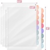 image:imageMr Pen Clear Sheet Protectors with Tabs 85x11 Inches 8 Tabs 4 Sets  Durable Clear Plastic Dividers for 3 Ring Binders Insertable Index Page Divider with Multicolor TabsEarthy