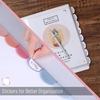 image:imageMr Pen Clear Sheet Protectors with Tabs 85x11 Inches 8 Tabs 4 Sets  Durable Clear Plastic Dividers for 3 Ring Binders Insertable Index Page Divider with Multicolor TabsEarthy