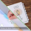 image:imageMr Pen Clear Sheet Protectors with Tabs 85x11 Inches 8 Tabs 4 Sets  Durable Clear Plastic Dividers for 3 Ring Binders Insertable Index Page Divider with Multicolor TabsPastel