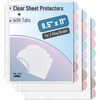 image:imageMr Pen Clear Sheet Protectors with Tabs 85x11 Inches 8 Tabs 4 Sets  Durable Clear Plastic Dividers for 3 Ring Binders Insertable Index Page Divider with Multicolor TabsMorandi