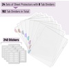 image:imageMr Pen Clear Sheet Protectors with Tabs 85x11 Inches 8 Tabs 4 Sets  Durable Clear Plastic Dividers for 3 Ring Binders Insertable Index Page Divider with Multicolor TabsMorandi
