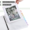 image:imageMr Pen Clear Sheet Protectors with Tabs 85x11 Inches 8 Tabs 4 Sets  Durable Clear Plastic Dividers for 3 Ring Binders Insertable Index Page Divider with Multicolor TabsPastel