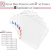 image:imageMr Pen Clear Sheet Protectors with Tabs 85x11 Inches 8 Tabs 4 Sets  Durable Clear Plastic Dividers for 3 Ring Binders Insertable Index Page Divider with Multicolor TabsEarthy