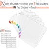 image:imageMr Pen Clear Sheet Protectors with Tabs 85x11 Inches 8 Tabs 4 Sets  Durable Clear Plastic Dividers for 3 Ring Binders Insertable Index Page Divider with Multicolor TabsCandy