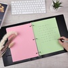 image:imageMr Pen Colored Loose Leaf Paper Wide Ruled 100 Sheets 8 x 105  3 Hole Punched Notebook PaperPastel Colors
