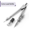 image:imageMr Pen Compass for Geometry Silver with Extra Leads  Metal Compass Drawing Compass Geometry Compass Math Compass Compass Drawing Drafting Compass Drafting Tools