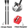 image:imageMr Pen Detail Eraser Pencil 2 Pack  Precision Erasers with Brush and Sharpener for Artists and Beginners