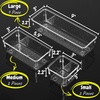 image:imageMr Pen Drawer Organizers Set 5 pcs Clear Plastic Drawers Organizer  Makeup Drawer Organizer containers for Organizing Desk Drawer Organizer Vanity Organizer Bathroom Drawer Organizers