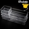 image:imageMr Pen Drawer Organizers Set 5 pcs Clear Plastic Drawers Organizer  Makeup Drawer Organizer containers for Organizing Desk Drawer Organizer Vanity Organizer Bathroom Drawer Organizers