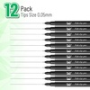 image:imageMr Pen Drawing Pens for Artists 08mm 12 Pack Black  Micro Pens for Drawing Fine PointBlack