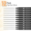 image:imageMr Pen Drawing Pens for Artists 08mm 12 Pack Black  Micro Pens for Drawing Fine PointBlack