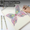 image:imageMr Pen Drawing Pens for Artists 18 Pack Black Ink Multiliner  Colorful 03mm Artist Pens