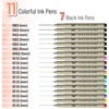 image:imageMr Pen Drawing Pens for Artists 18 Pack Black Ink Multiliner  Colorful 03mm Artist Pens