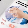 image:imageMr Pen Ergonomic Mouse Pad with Wrist Rest Grim Reader Design  Breathable Fabric with Memory Foam Cushion NonSlip Rubber Base Gel Mouse Pad with Wrist SupportGlacial Blue Marble