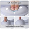 image:imageMr Pen Ergonomic Mouse Pad with Wrist Rest Grim Reader Design  Breathable Fabric with Memory Foam Cushion NonSlip Rubber Base Gel Mouse Pad with Wrist SupportLight Gray