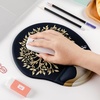 image:imageMr Pen Ergonomic Mouse Pad with Wrist Rest Grim Reader Design  Breathable Fabric with Memory Foam Cushion NonSlip Rubber Base Gel Mouse Pad with Wrist SupportGolden Tree