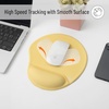 image:imageMr Pen Ergonomic Mouse Pad with Wrist Rest Grim Reader Design  Breathable Fabric with Memory Foam Cushion NonSlip Rubber Base Gel Mouse Pad with Wrist SupportYellow